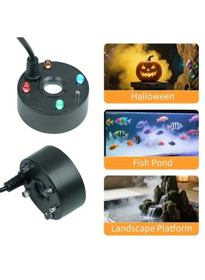 أسود المرذاذ مع ضوء USB متعدد الوظائف صانع الضباب لحوض السمكة بركة المرطب - Image 2