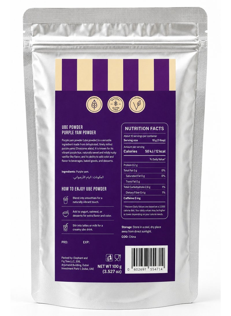 Elephant & Fig Tree Ube Purple Yam Powder 100g - Image 4