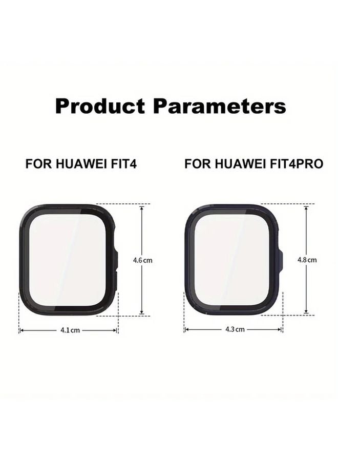 Anti Scratch Protective Case Hard Bumper Full Coverage Screen Protector For Huawei Watch Fit 4 Pro Dark Green - Image 3