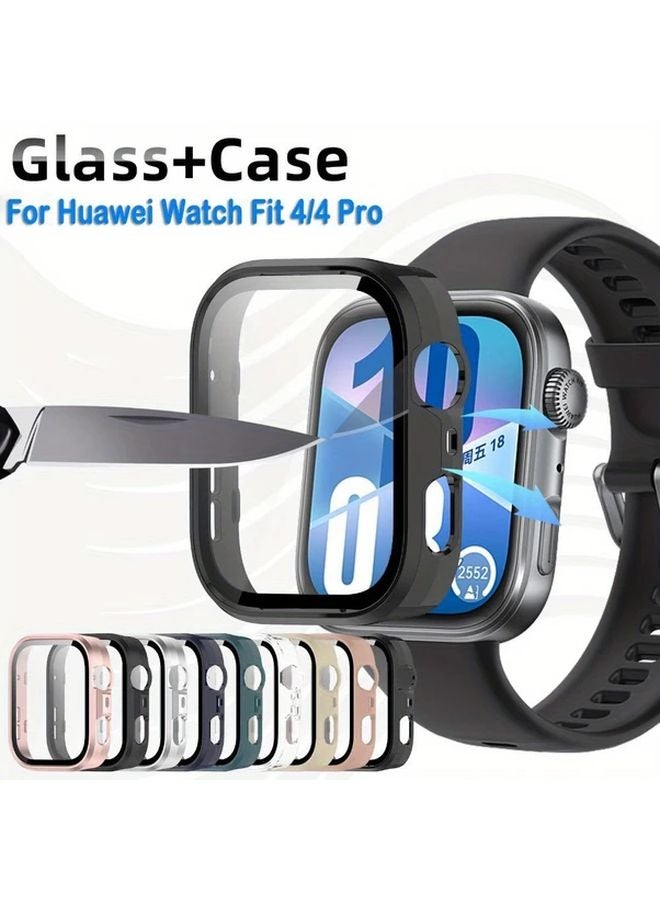 Anti Scratch Protective Case Hard Bumper Full Coverage Screen Protector For Huawei Watch Fit 4 Pro Dark Green - Image 2