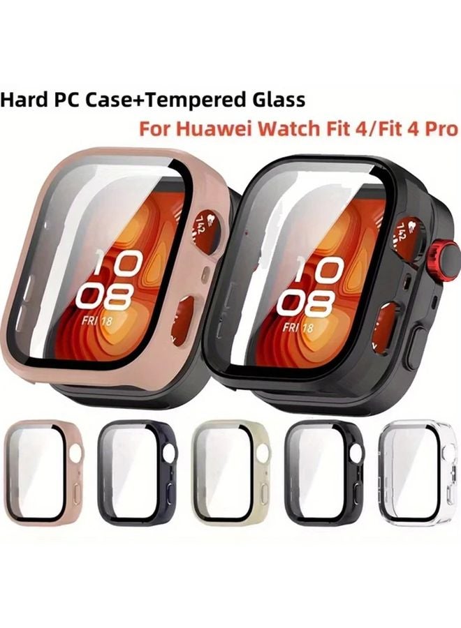 Anti Scratch Protective Case Hard Bumper Full Coverage Screen Protector For Huawei Watch Fit 4 Pro Dark Green - Image 4