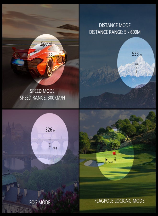 500M / 600M / 900M Golf Rangefinder Distance Meter Speed Tester Range Finder Digital Hunting Measurement Monocular Telescope - Image 2