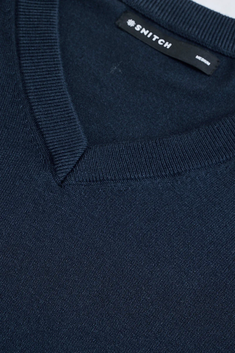 SNITCH Navy Claasic V Neck Pullover