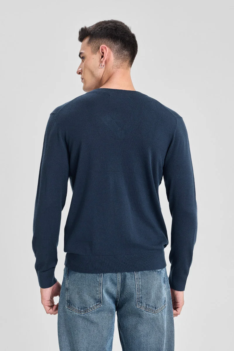 SNITCH Navy Claasic V Neck Pullover