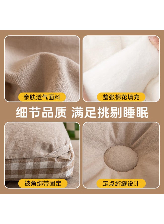 Muji A Grade 100% Xinjiang Cotton Quilt Single Student Dormitory Winter Thickened Cotton Quilt Core 6 Jin 150*200cm