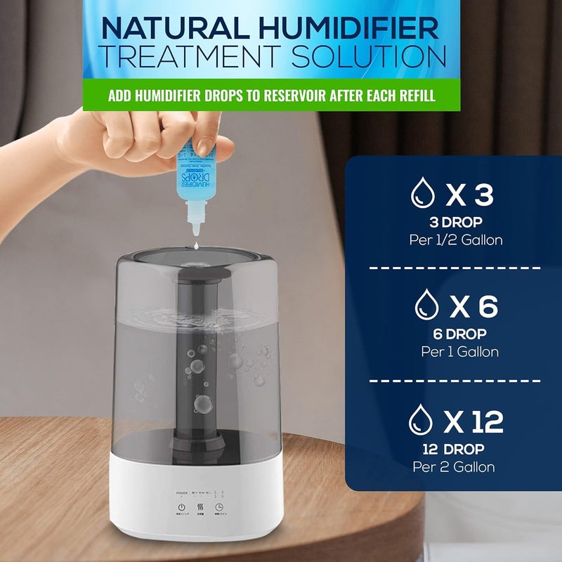 Dry Element The Original Humidifier Drops - Premium Food Grade Concentrate, Slows Down Residue Accumulation on Surfaces, Minimizes Scaling - Freshens Water in All Humidifier Models, 100+ Day Supply, Made in USA - Image 3