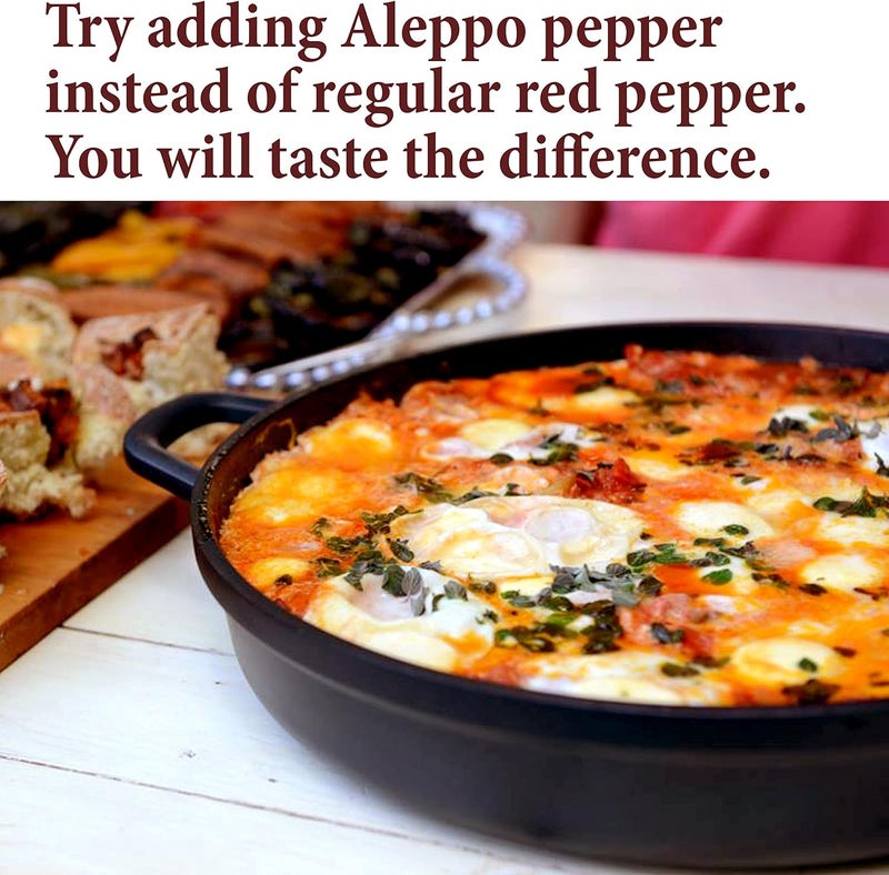 The Spice Way Premium Aleppo Pepper Ground - 4 oz Crushed Aleppo Pepper Flakes for Turkish and Mediterranean Cooking - Image 3