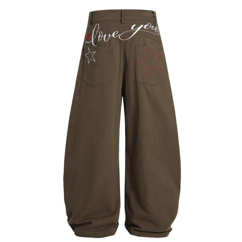 Unisex Classic Denim Jeans Loose Fit Daily Outdoor Wear - Image 1