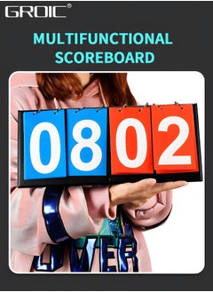 GROIC Flip Scoreboard Tabletop Score Flipper, Football Portable Scoreboard, Flip Score Keeper, Outdoor Score Flip Cards for Basketball Volleyball Tennis Sports,Flip Scoreboard Score Keeper  - Image 5