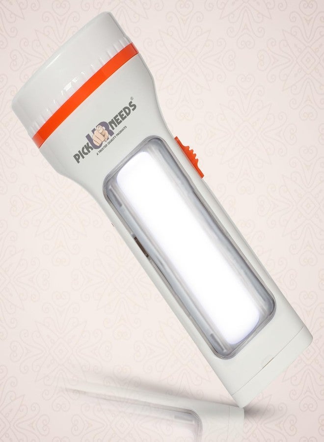 Pick Ur Needs Rechargeable 25W+Tube Emergency Long Range Torch Search Light with Slide Charging Plug - Image 1