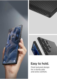 Spigen غطاء حماية ليكويد اير لهاتف سامسونج جالاكسي S23 الترا - أسود مطفي  - Image 3