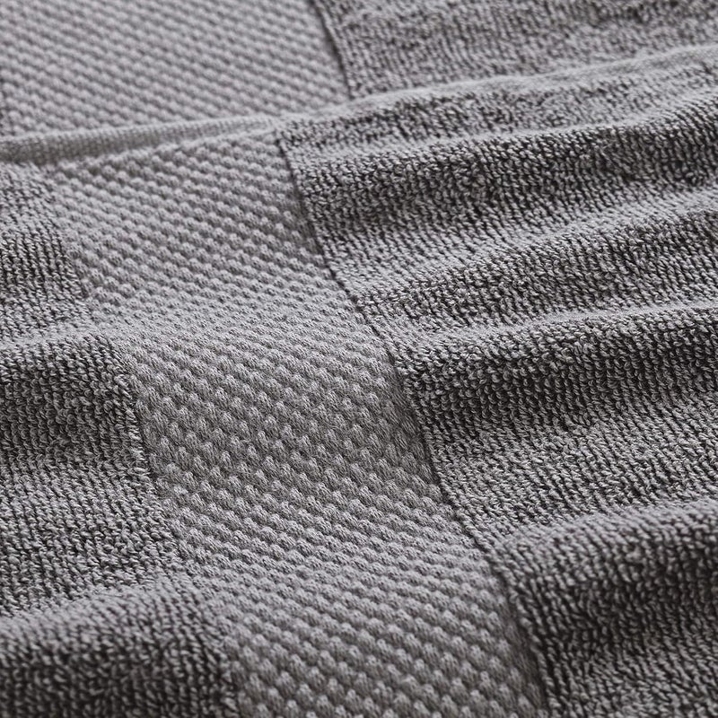 Modern Threads 600 GSM 6-Piece Towel Set with Filgree Jacquard Border Charcoal - Image 5