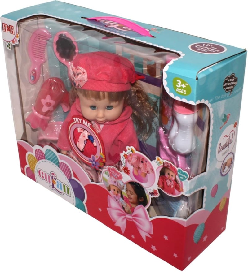 سيمبا دمية تفاعلية مع ملحقات - تتحدث وتؤثرات صوتية - زي أحمر - للأعمار من 3 سنوات فما فوق