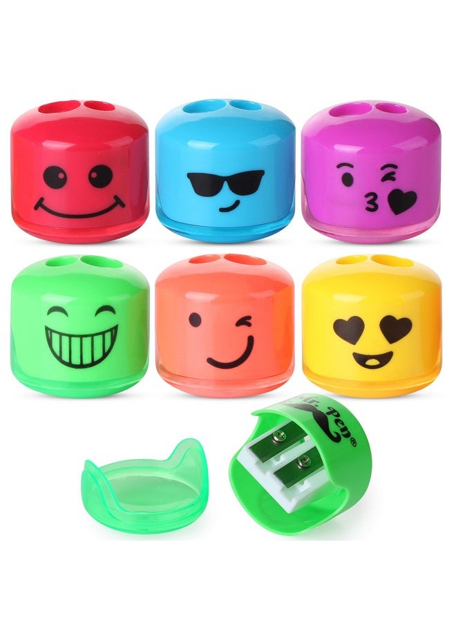 Mr. Pen - Pencil Sharpener, Smiley Sharpener 6 Pack, Pencil Sharpener Kids, Pencil Sharpener For Colored Pencils, Sharpener, Pencil Sharpeners, Pencil Sharpener Manual, Colored Pencil Sharpener - Image 1