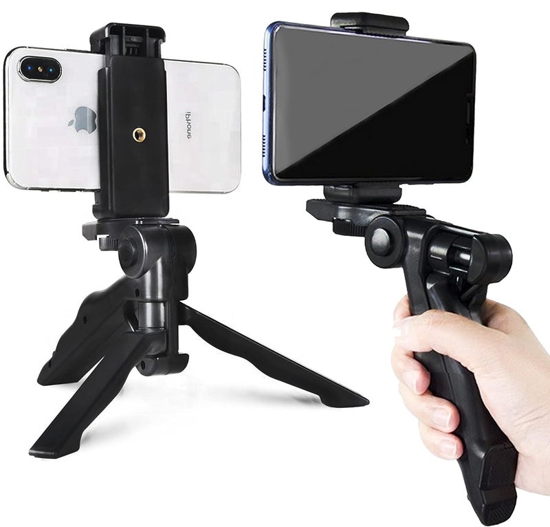 HOLD UP Photography Mobile Holder Mini Tripod Camera Stand with Horizontal & Vertical Rotation | for Vlogging, Video Shooting, YouTube etc Compatible with All Mobile Phones, Action GoPro Cameras DSLR - Image 1