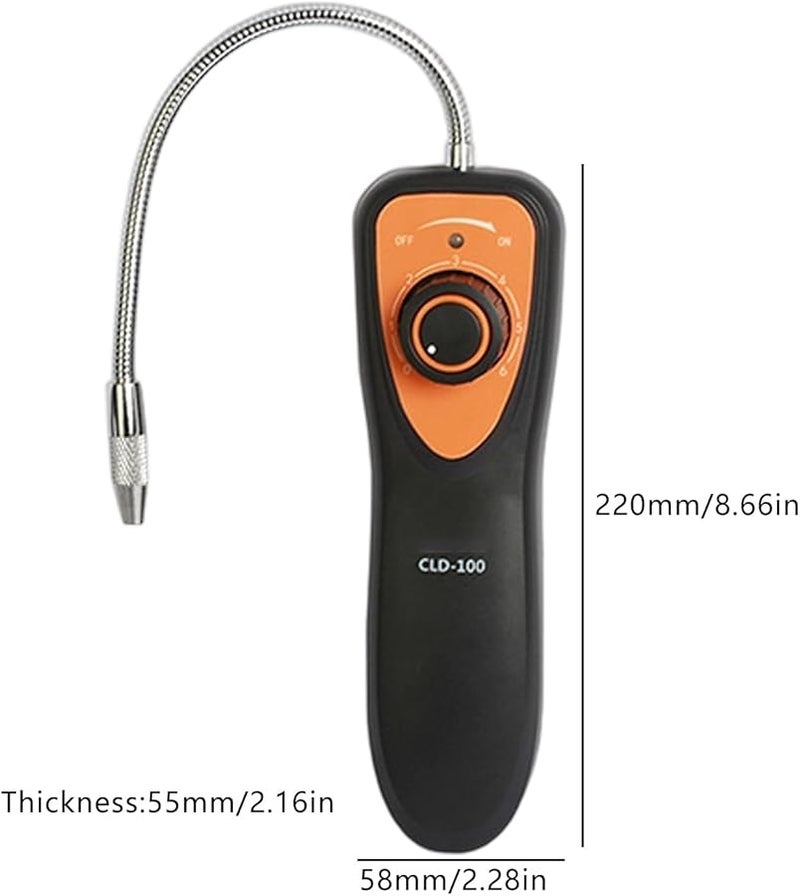 Professional HVAC Refrigerant Leak Detector Tool with Adjustable Sensitivity and LED Indicator - Image 4