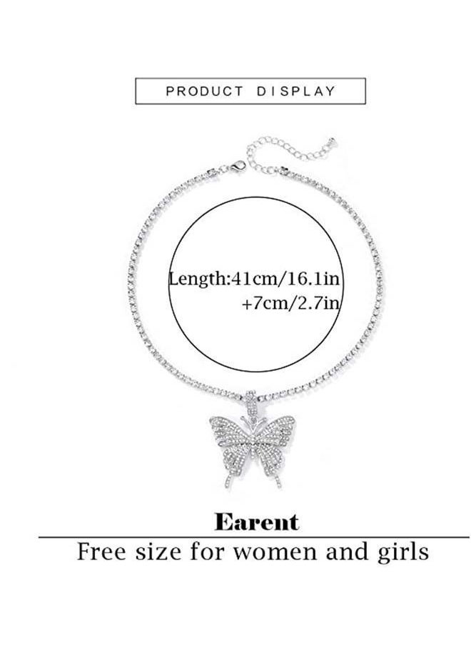 NIBEMINENT Crystal Butterfly Pendant Necklace  - Image 4