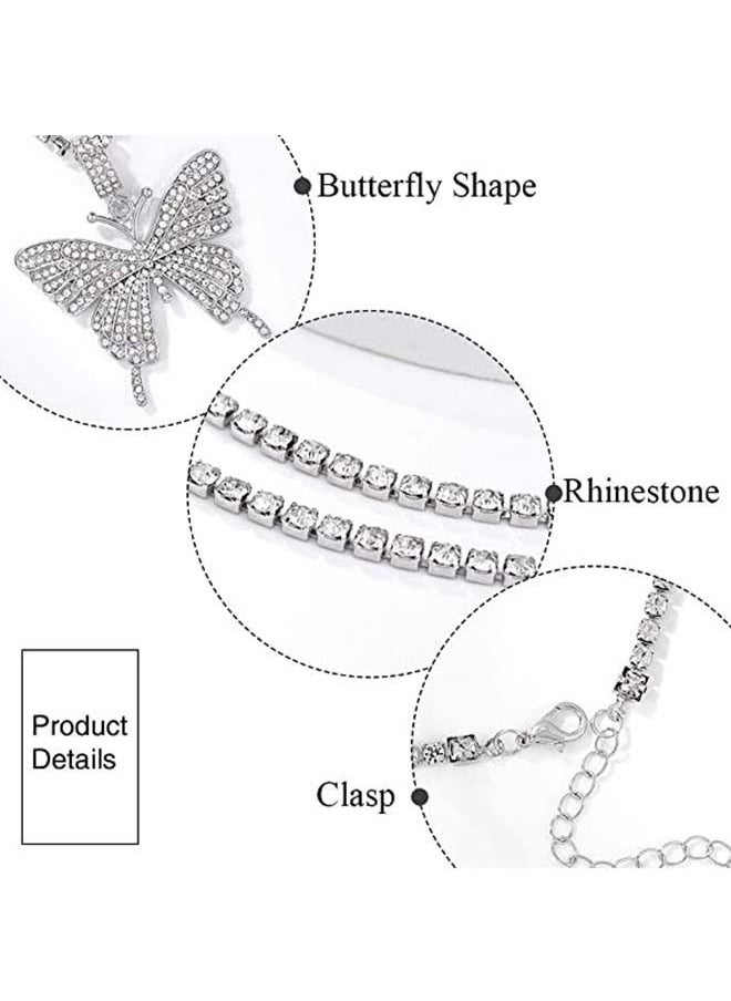 NIBEMINENT Crystal Butterfly Pendant Necklace  - Image 3