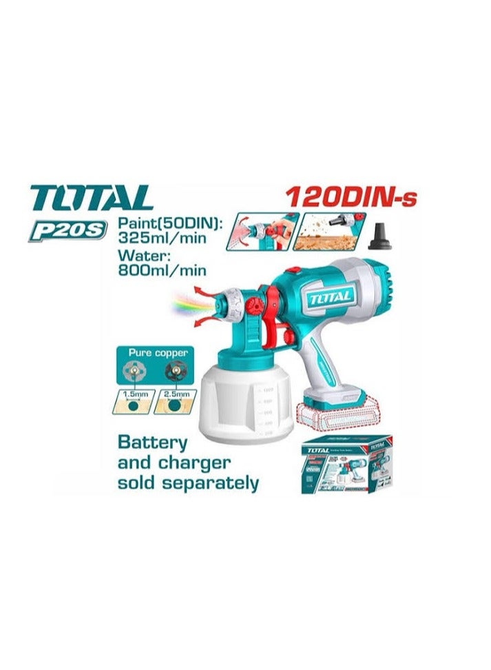Total Tools 20V Rechargeable Paint Spray Gun Without Battery and Charger - Image 1