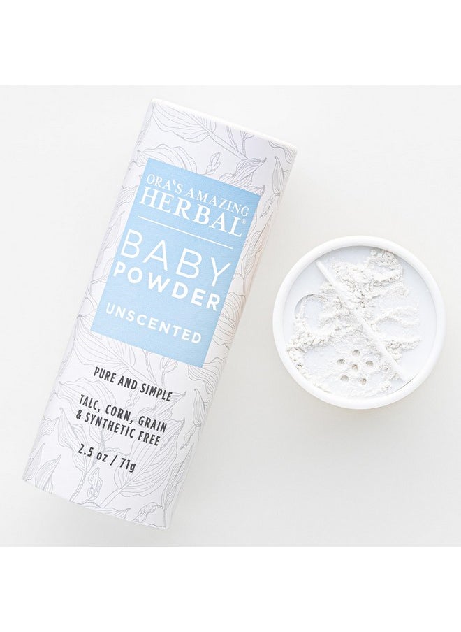 Ora's Amazing Herbal - Talc Free Baby Powder, Cornstarch Free Baby Powder, Unscented Fragrance Free Powder, Arrowroot Baby Powder, Talcfree Baby Powder, Ora’S Amazing Herbal - Image 1