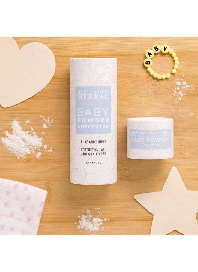 Ora's Amazing Herbal - Talc Free Baby Powder, Cornstarch Free Baby Powder, Unscented Fragrance Free Powder, Arrowroot Baby Powder, Talcfree Baby Powder, Ora’S Amazing Herbal - Image 1
