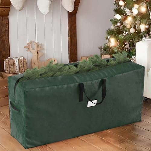 Elf Stor Christmas Tree Storage Bag - Storage Bags for 9FT Disassembled Artificial Trees, Seasonal Decor, Packing, Moving, and Home Organizer by Elf Stor (Green) - Image 2