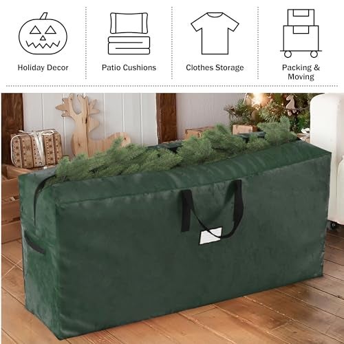 Elf Stor Christmas Tree Storage Bag - Storage Bags for 9FT Disassembled Artificial Trees, Seasonal Decor, Packing, Moving, and Home Organizer by Elf Stor (Green) - Image 3