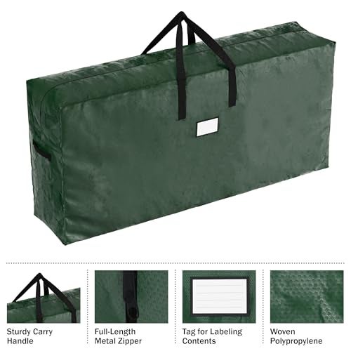 Elf Stor Christmas Tree Storage Bag - Storage Bags for 9FT Disassembled Artificial Trees, Seasonal Decor, Packing, Moving, and Home Organizer by Elf Stor (Green) - Image 4
