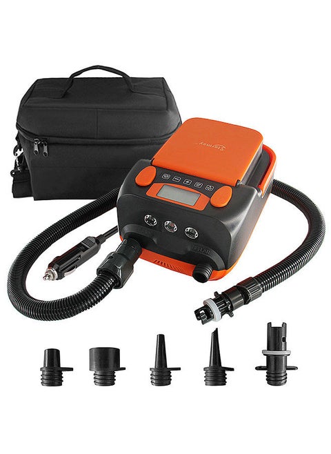 16PSI Intelligent Double Stage Air Pump with 6PCS Nozzles LCD Display 6000mAh Electric Pump Support Inflation and Deflation