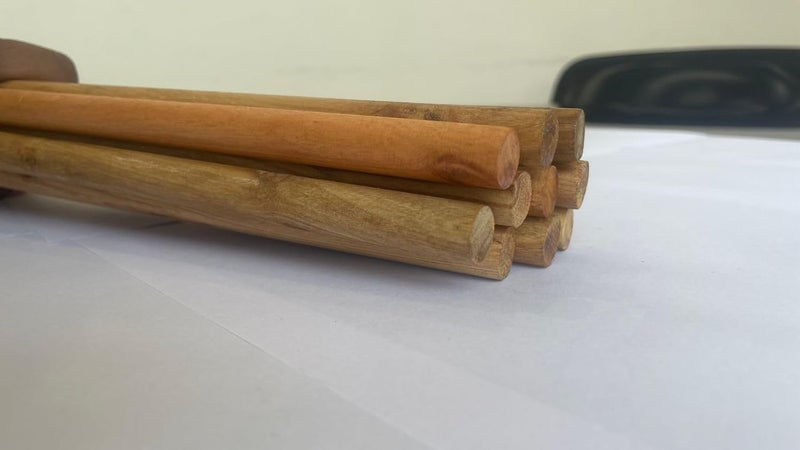 bloomax ® 15 قطعة قضبان دائرية خشبية مصقولة 14 مم/12 بوصة، قضبان خشبية للحرف اليدوية، مجموعة قضبان خشبية، قضبان دائرية خشبية، (12 بوصة (مصقولة)، 15 قطعة) - Image 3