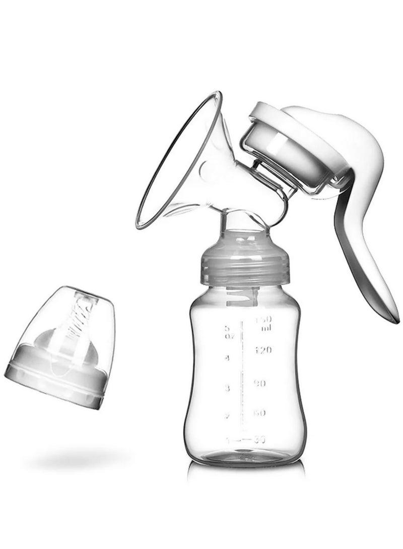 1pcs 150ML Breast Pump Baby Nipple Manual Suction Milk Pump Feeding Breasts Pumps Milk Bottle Sucking Postpartum Supplies BPA Free  - Image 1