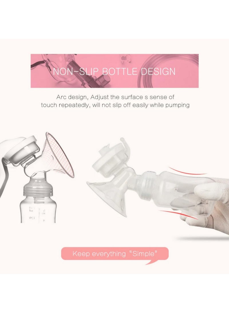 1pcs 150ML Breast Pump Baby Nipple Manual Suction Milk Pump Feeding Breasts Pumps Milk Bottle Sucking Postpartum Supplies BPA Free  - Image 5