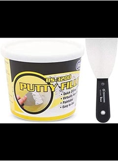 Bossil Bossil All Purpose Quick Drying Putty Filler, 500g with Polythene Sheet & Scrapper  - Image 1