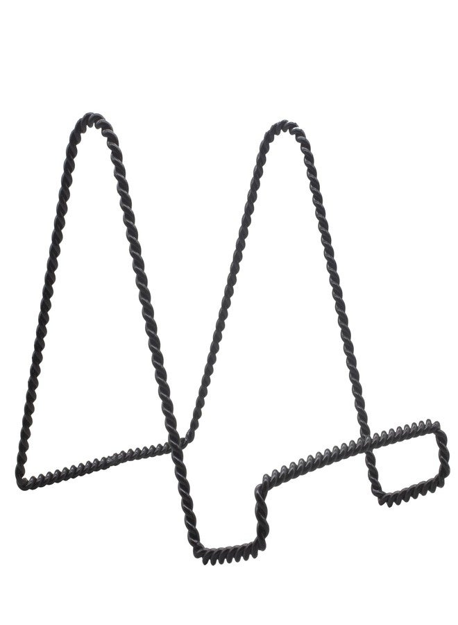 Tripar Decorative Twisted Wire Stand, Black Display (6 Inch Depth) Tabletop Easel Sleek & Modern Look - Perfect for Books, Plates, Photos & More - Image 1