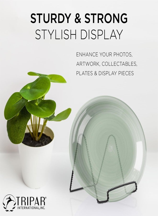 Tripar Decorative Twisted Wire Stand, Black Display (6 Inch Depth) Tabletop Easel Sleek & Modern Look - Perfect for Books, Plates, Photos & More - Image 5