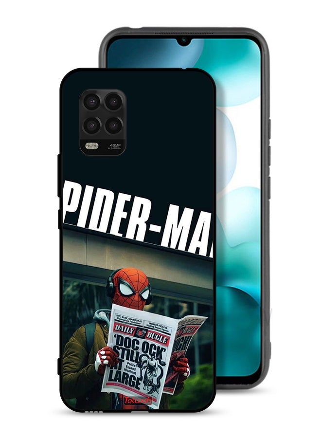 Tolwak Xiaomi Mi 10 Lite 5G Protective Case Cover Spiderman Reading Newspaper - Image 1