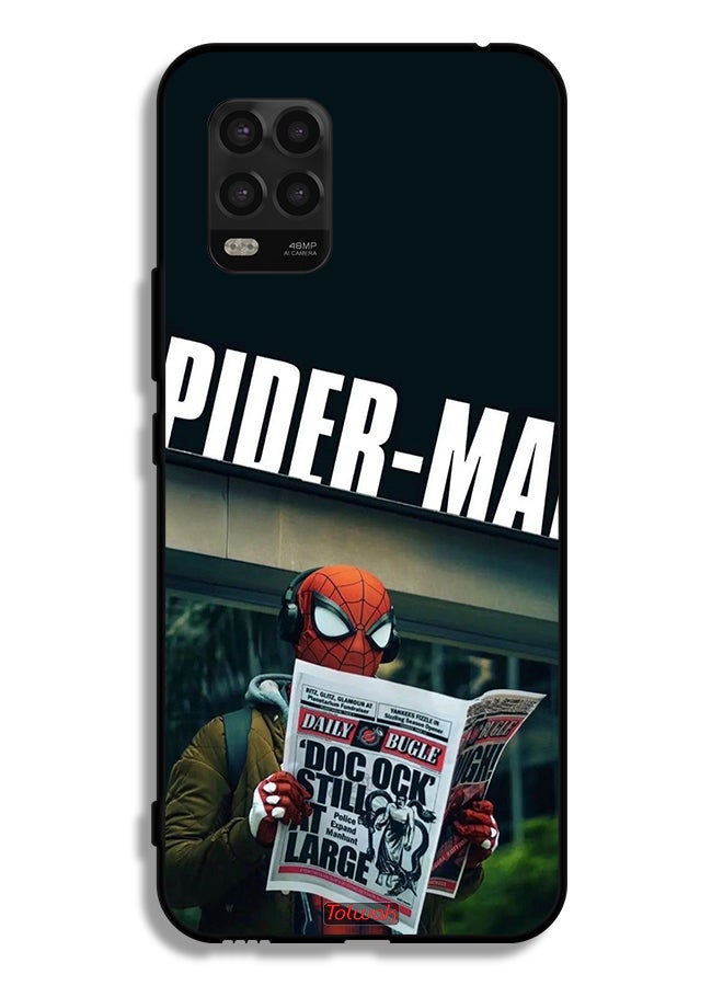 Tolwak Xiaomi Mi 10 Lite 5G Protective Case Cover Spiderman Reading Newspaper - Image 2