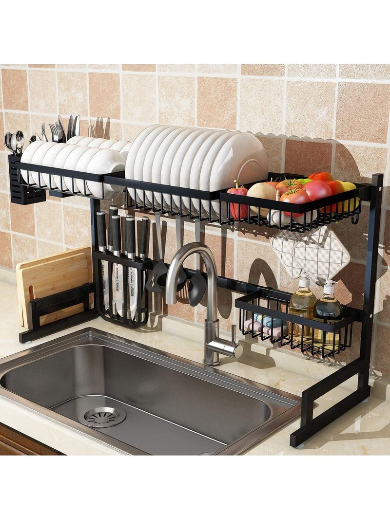 Kitchen Organizer Dish Rack Over Sink Cutlery Utensils Washing Cutlery Holder Draining Board Kitchen Storage Dish Drainer Draining Rack - Image 2