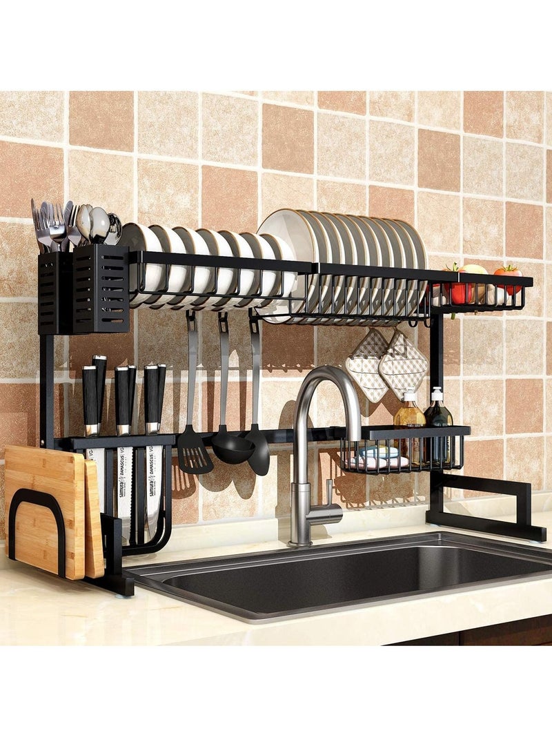 Kitchen Organizer Dish Rack Over Sink Cutlery Utensils Washing Cutlery Holder Draining Board Kitchen Storage Dish Drainer Draining Rack - Image 1