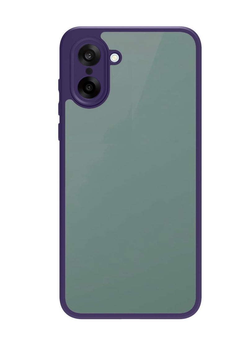 Wtech OnePlus Nord CE5 / OnePlus Ace 5 Racing 5G 2025 Hybrid TPU Silicone with Raised Camera Slim Armour Case Cover (MCAPSA) - Clear/Eggplant Purple - Image 4