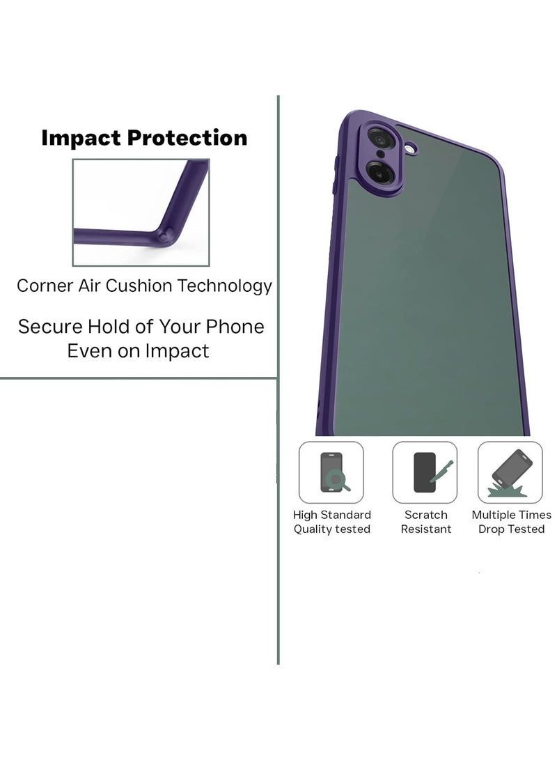Wtech OnePlus Nord CE5 / OnePlus Ace 5 Racing 5G 2025 Hybrid TPU Silicone with Raised Camera Slim Armour Case Cover (MCAPSA) - Clear/Eggplant Purple - Image 2