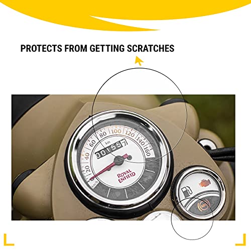 NIKAVI SMSG02 Speedo Meter Screen Protector Scratch Guard Compatible for - Royal Enfield Classic 350 & 500, Standard, Electra - Image 5