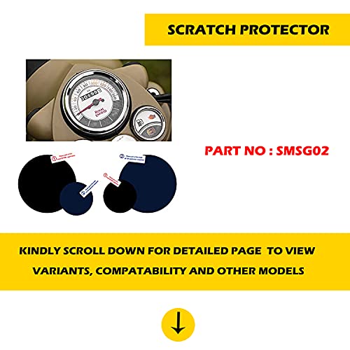 NIKAVI SMSG02 Speedo Meter Screen Protector Scratch Guard Compatible for - Royal Enfield Classic 350 & 500, Standard, Electra - Image 2
