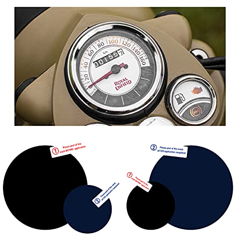 NIKAVI SMSG02 Speedo Meter Screen Protector Scratch Guard Compatible for - Royal Enfield Classic 350 & 500, Standard, Electra - Image 1