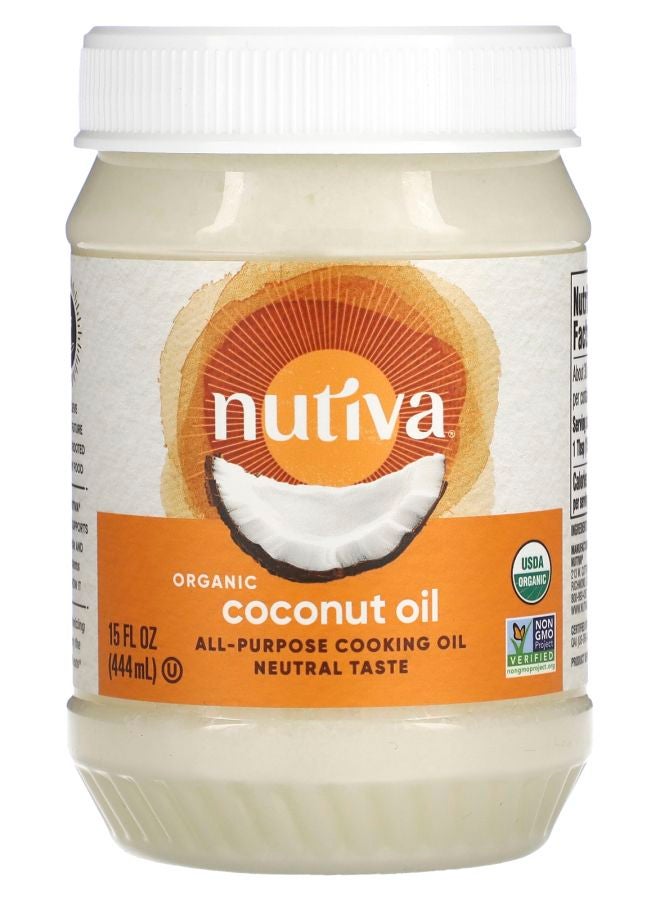 Nutiva زيت جوز الهند العضوي لجميع الأغراض 15 أونصة سائلة (444 مل)