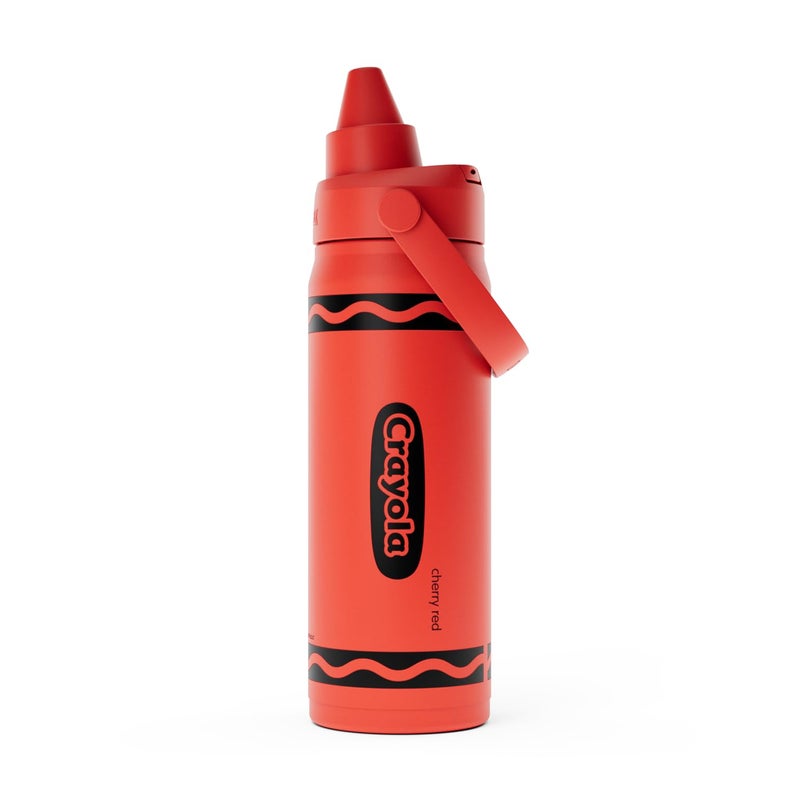 CamelBak Crayola Chug Insulated Stainless Steel Water Bottle Cold Retention Design with Spill Resistant Chug Lid for Everyday Hydration 16oz Cherry Red - Image 2