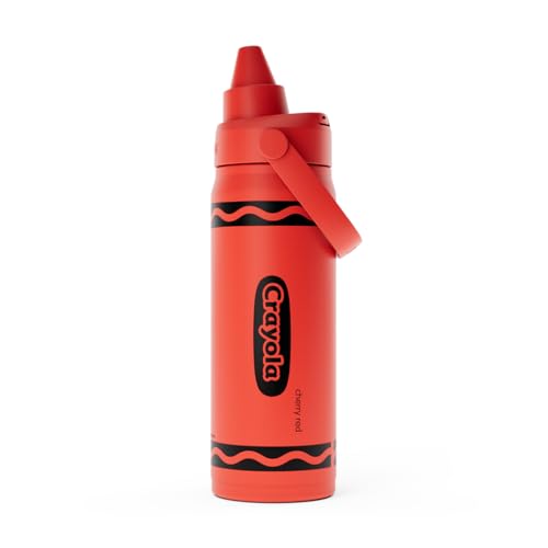 CamelBak Crayola Chug Insulated Stainless Steel Water Bottle Cold Retention Design with Spill Resistant Chug Lid for Everyday Hydration 16oz Cherry Red - Image 1