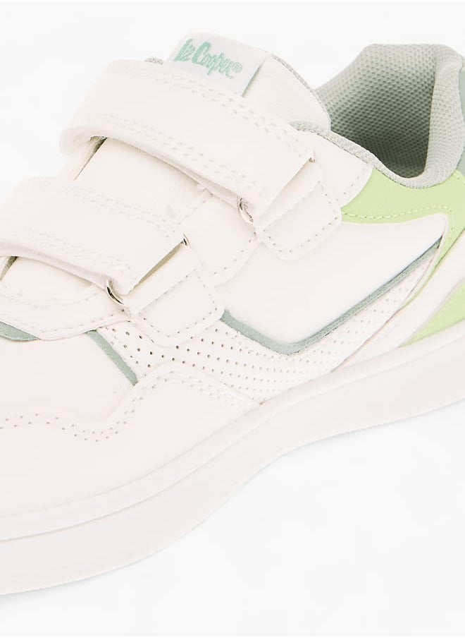 Lee Cooper Boys' Panelled Low Ankle Sneakers with Hook and Loop Closure  - Image 4