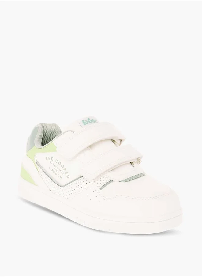 لي كوبر Boys' Panelled Low Ankle Sneakers with Hook and Loop Closure