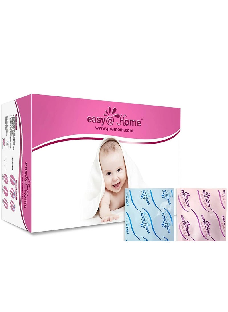 Easy@Home مجموعة اختبار التبويض: 50 شريطًا للتبويض و20 اختبارًا مبكرًا للحمل ومقياس حرارة الجسم الأساسي و70 كوبًا للبول - Image 2